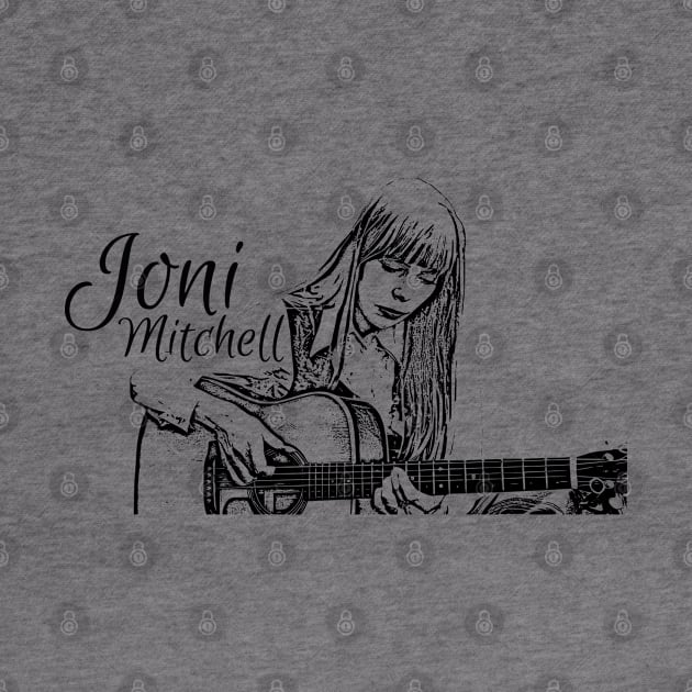 Joni mitchell, 1970s retro vintage by Degiab